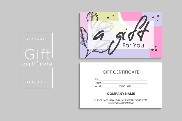 Set of colorful gift cards template Modern style vector illustration of flowers for saloon gallery