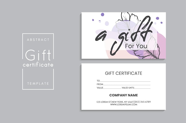 Set of colorful gift cards template Modern style vector illustration of flowers for saloon gallery