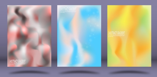 A set of colorful gradient backgrounds Abstract flower arrangement A template for creative design