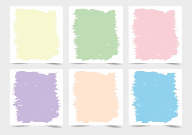 Vector set of colorful paint paper cover design template