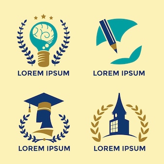 Set di badge scuola colorato e istruzione