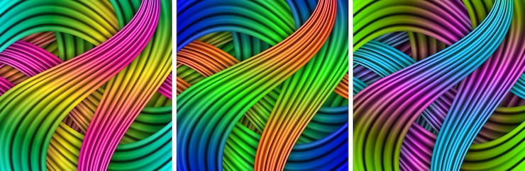 Vector set of colorful striped backgrounds. striped background. vector illustration