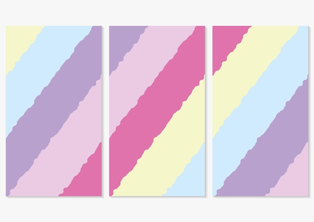 set of colorful strips cover design