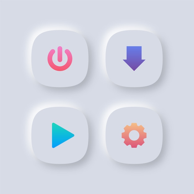 Set of colorful web buttons