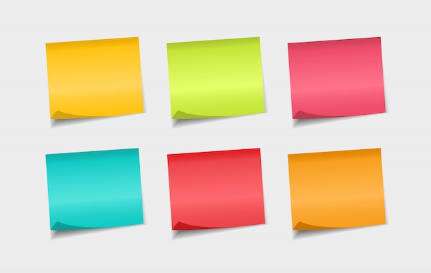 Set of colorfull sticky notes. stickers notes paper. notes to the message.