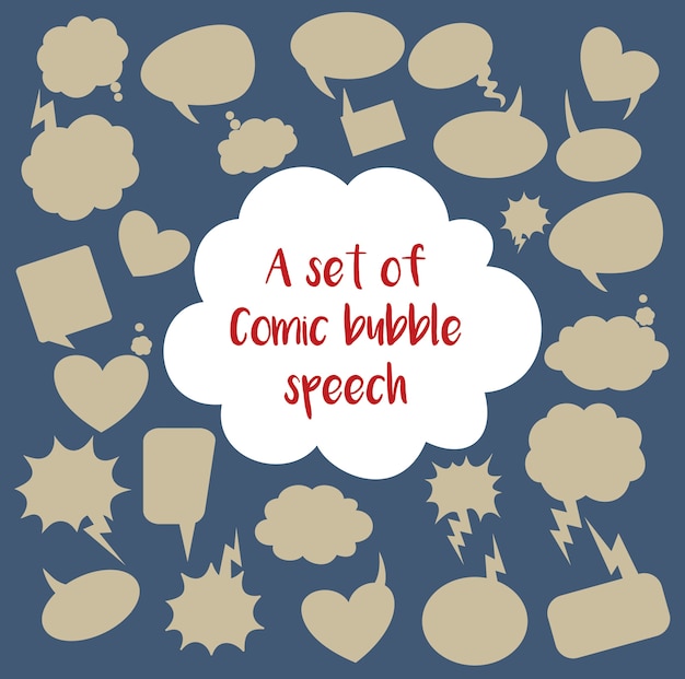 Vector a set of comic bubble speech