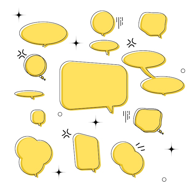 Set of comic speech bubbles