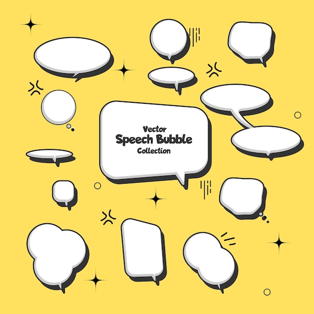 Set of comic speech bubbles