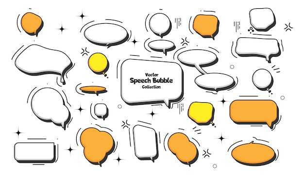 Vector set of comic speech bubbles