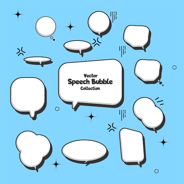 Set of comic speech bubbles