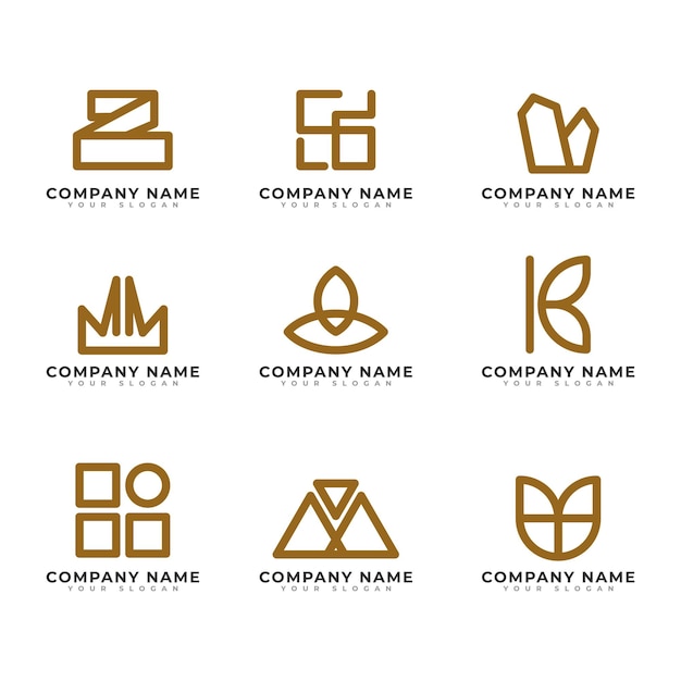 Set of company logo design ideas