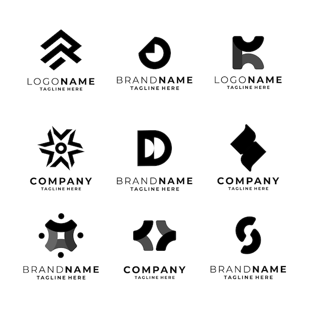 Vector set of company logo design vector