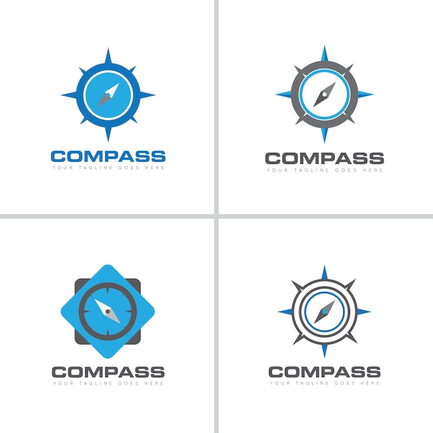 Vector set compass logo, icon, symbol, ilustration template