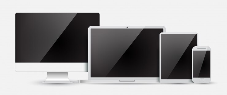 Vector set  computer monitor
