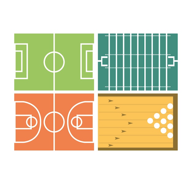set concept icon court sport