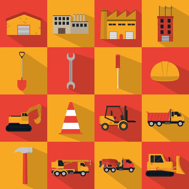 Set of construction icons