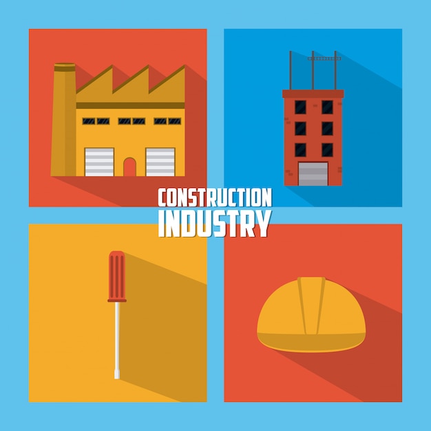 Set of construction icons