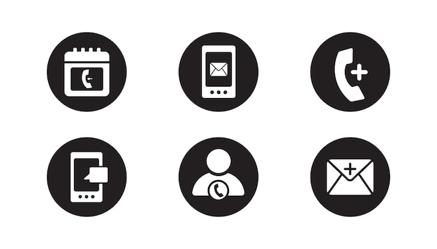 Set of contact us icons