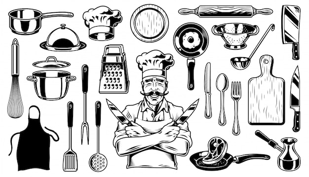 Set of cooking objects