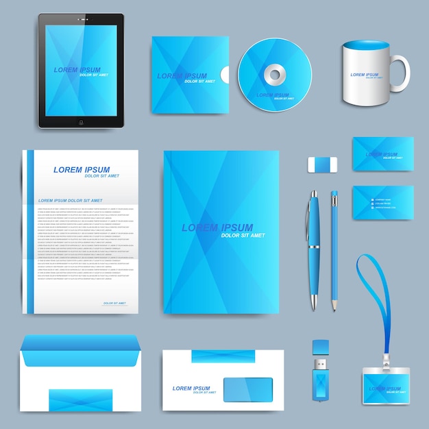 Set of corporate identity template.