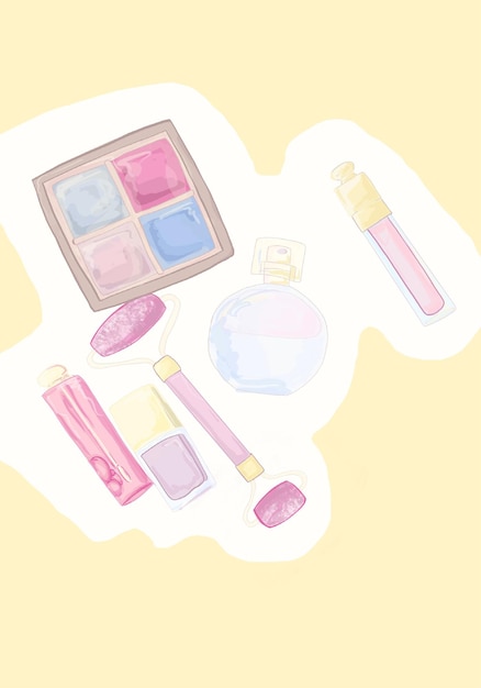 a set of cosmetics