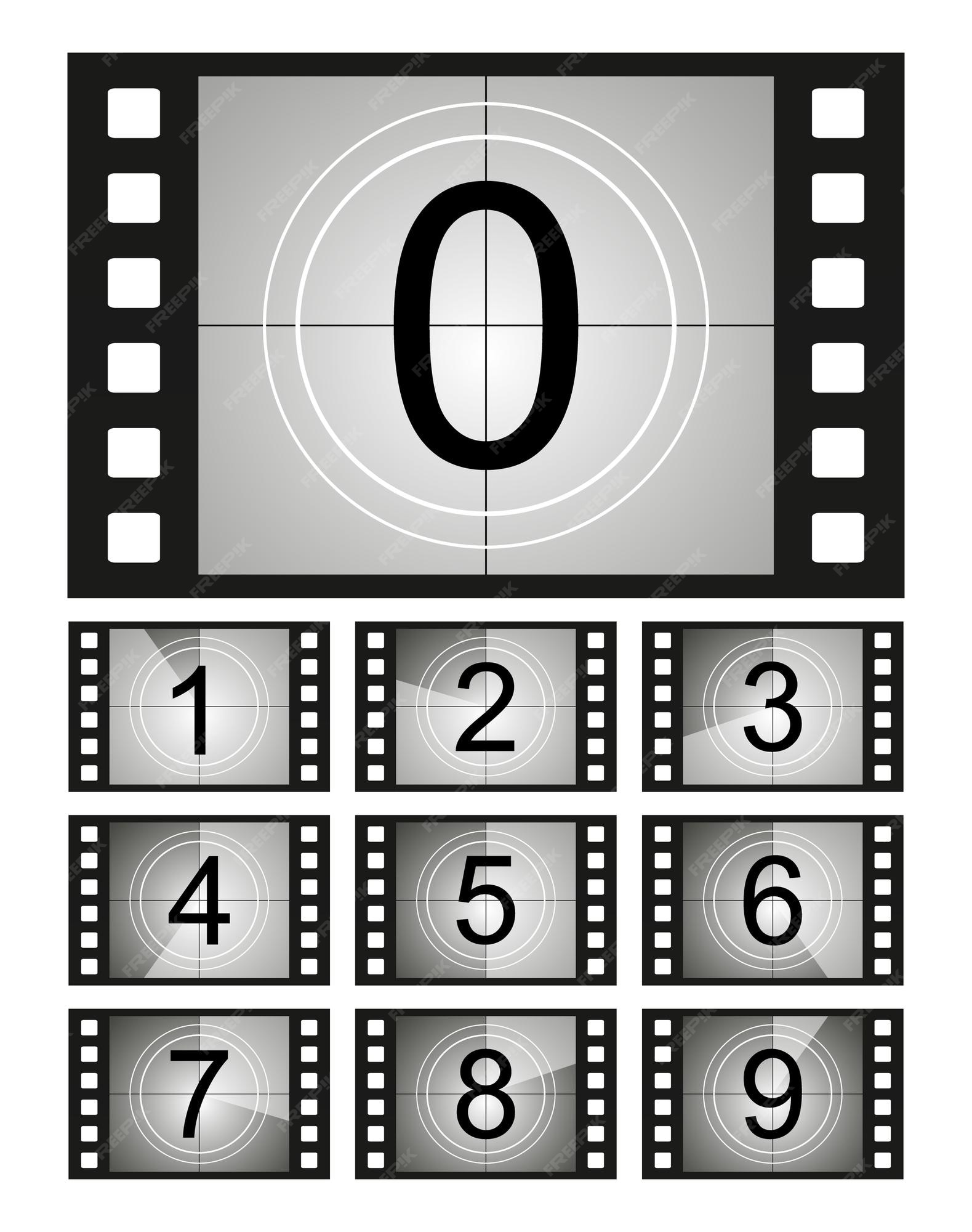 Old Movie Countdown Timer With Sound Effect HD FREE with download