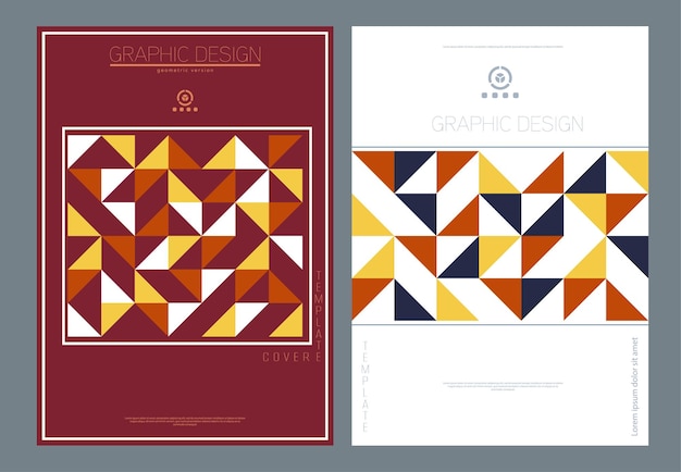 A set of cover booklet or brochure design templates The idea of an individual geometric style of interior decoration and creative design A variant of the corporate corporate identity