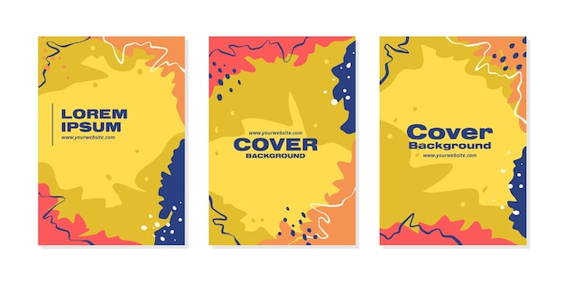 Set of cover design background vector