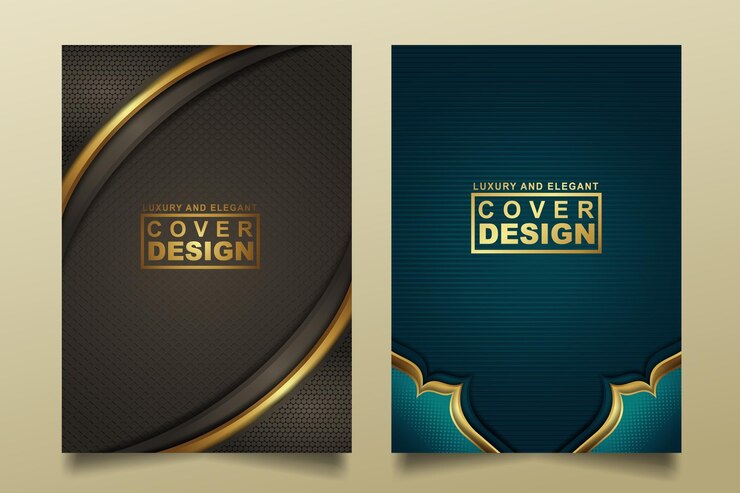 Set cover design template with Luxury and elegant and realistic texture on dark background