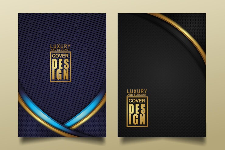 Set cover design template with Luxury and elegant and realistic texture on dark background