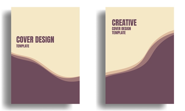 Set of cover design with hand drawn shapes in pastel color