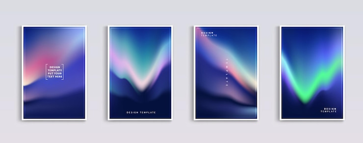 Vector 커버 디자인 템플릿 세트 그래디언트 추상적인 비즈니스 배경 트렌디한 현대적인 디자인 랜딩 페이지 커버 브로셔 플라이어 프레젠테이션 배너  ⁇ 터 디자인