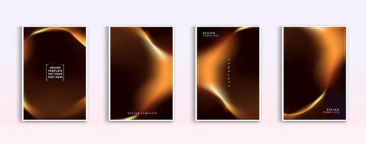 Vector 방문 페이지에 적용할 수 있는 활기찬 오로라 그라데이션 배경 최신 유행의 현대적인 디자인이 포함된 표지 디자인 템플릿 세트는 브로셔 전단지 프레젠테이션 배너 벡터 디자인을 포함합니다.