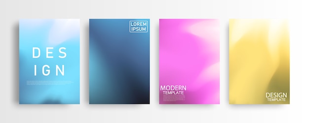 Set of covers with abstract design