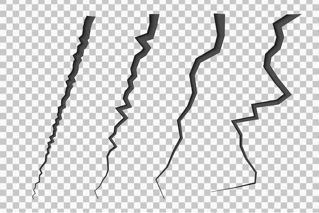 Vector set of cracked lines