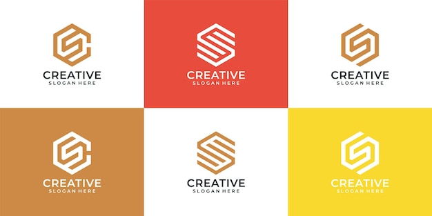 Set of creative business letter s logo for company