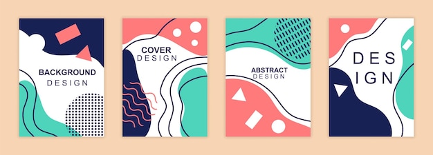 Vector set of creative cover design