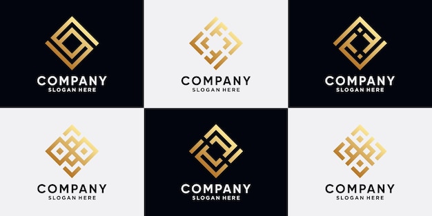 Set of creative logo design for business