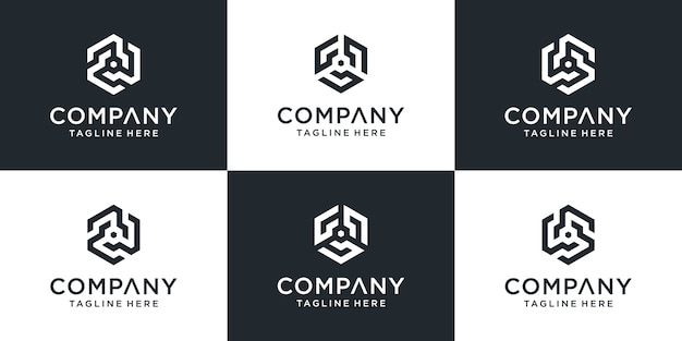 창의적인 로고 디자인 영감의 세트