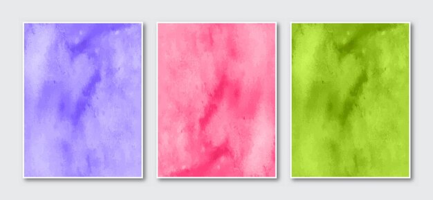 Set of creative minimalist hand painted posters