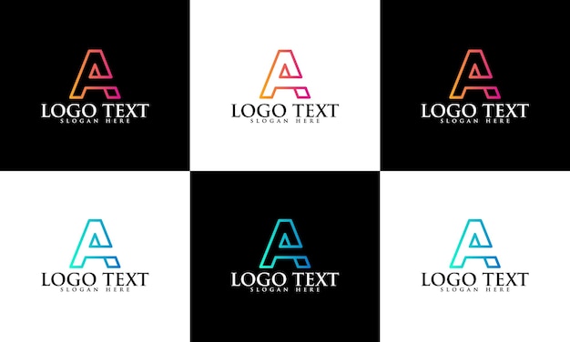 Set di lettere monogramma creative un logo design. lettera un logo design