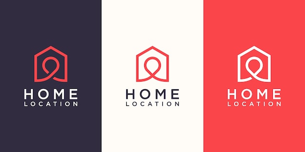 Set di modello di progettazione di logo monogramma creativo