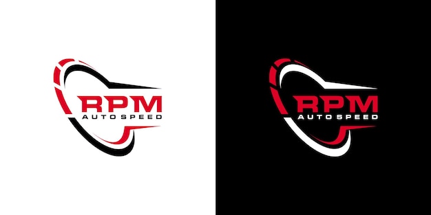 Set di design del logo rpm creativo