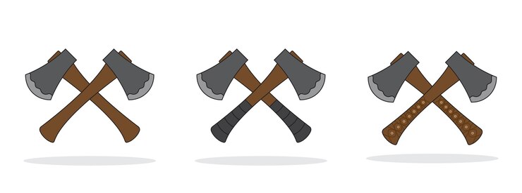 Vector set of crossed axes isolated