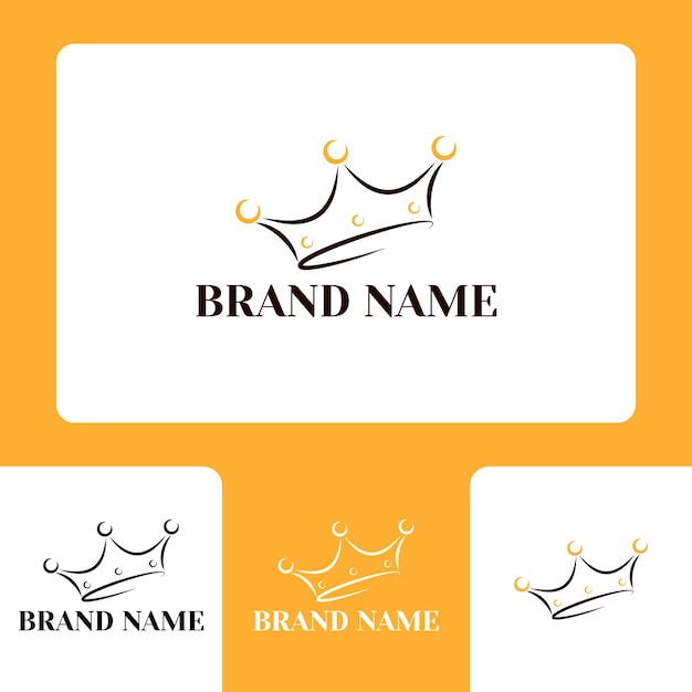 Vector set of crown logo premium vector design