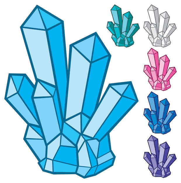 Set of crystals