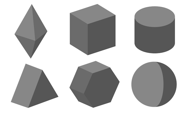 Insieme delle icone del cubo e delle sfere del modello del cubo isolate su priorità bassa bianca