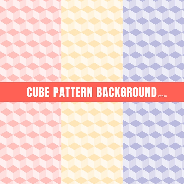 Set of cube pattern