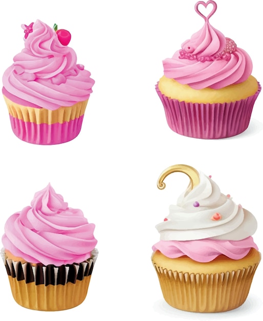 Set of cupcake