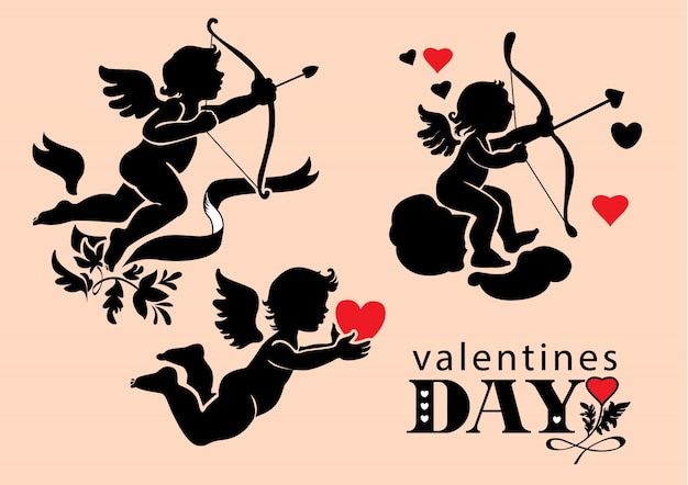 set of of Cupids Valentine's Day